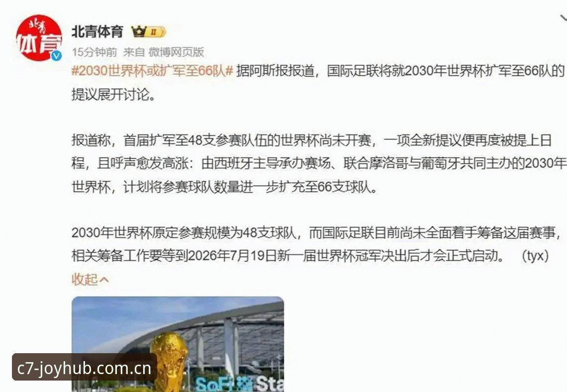 世界杯扩军至66队的深度分析：中国男足能否搭上2030年这趟末班车？